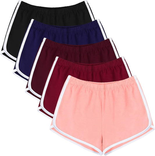 Ultimate Comfort: 5-Pack Women's Cotton Booty Shorts for Yoga, Sports, and Outdoor Activities